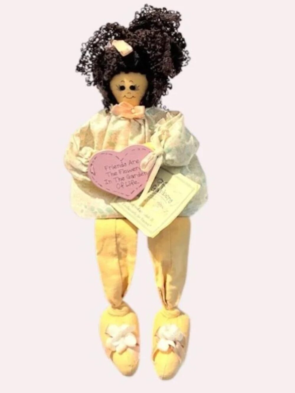 Vintage Enesco Li'l Gabbers Rag Doll Friends Are The Flowers